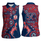 Sydney Roosters NAIDOC Week 2026 Women Sleeveless Polo Shirt Aboriginal Lizard Dot Painting - 50 Years of Deadly