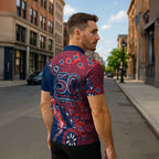 Sydney Roosters NAIDOC Week 2026 Zipper Polo Shirt Aboriginal Lizard Dot Painting - 50 Years of Deadly