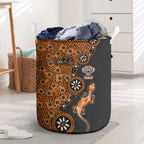 Wests Tigers NAIDOC Week 2026 Laundry Basket Aboriginal Lizard Dot Painting - 50 Years of Deadly