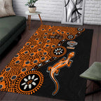 Wests Tigers NAIDOC Week 2026 Area Rug Aboriginal Lizard Dot Painting - 50 Years of Deadly