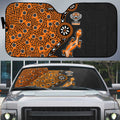 Wests Tigers NAIDOC Week 2026 Auto Sun Shade Aboriginal Lizard Dot Painting - 50 Years of Deadly