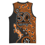 Wests Tigers NAIDOC Week 2026 Basketball Jersey Aboriginal Lizard Dot Painting - 50 Years of Deadly