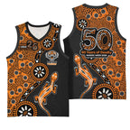 Wests Tigers NAIDOC Week 2026 Basketball Jersey Aboriginal Lizard Dot Painting - 50 Years of Deadly