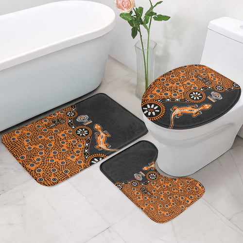 Wests Tigers NAIDOC Week 2026 Bathroom Set Aboriginal Lizard Dot Painting - 50 Years of Deadly