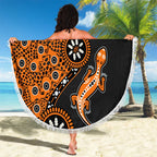 Wests Tigers NAIDOC Week 2026 Beach Blanket Aboriginal Lizard Dot Painting - 50 Years of Deadly