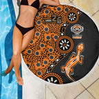 Wests Tigers NAIDOC Week 2026 Beach Blanket Aboriginal Lizard Dot Painting - 50 Years of Deadly