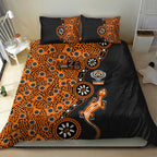 Wests Tigers NAIDOC Week 2026 Bedding Set Aboriginal Lizard Dot Painting - 50 Years of Deadly