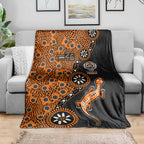 Wests Tigers NAIDOC Week 2026 Blanket Aboriginal Lizard Dot Painting - 50 Years of Deadly