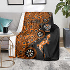 Wests Tigers NAIDOC Week 2026 Blanket Aboriginal Lizard Dot Painting - 50 Years of Deadly