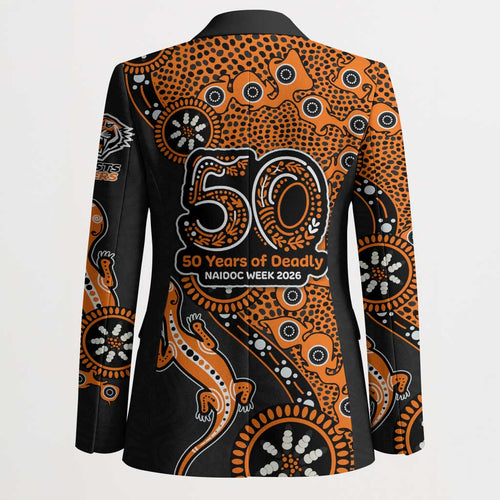 Wests Tigers NAIDOC Week 2026 Blazer Aboriginal Lizard Dot Painting - 50 Years of Deadly