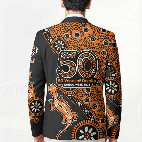 Wests Tigers NAIDOC Week 2026 Blazer Aboriginal Lizard Dot Painting - 50 Years of Deadly