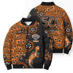Wests Tigers NAIDOC Week 2026 Bomber Puffer Jacket Aboriginal Lizard Dot Painting - 50 Years of Deadly