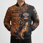 Wests Tigers NAIDOC Week 2026 Bomber Puffer Jacket Aboriginal Lizard Dot Painting - 50 Years of Deadly