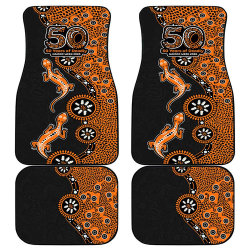 Wests Tigers NAIDOC Week 2026 Car Mats Aboriginal Lizard Dot Painting - 50 Years of Deadly