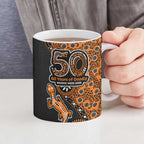 Wests Tigers NAIDOC Week 2026 Ceramic Mug Aboriginal Lizard Dot Painting - 50 Years of Deadly