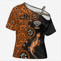 Wests Tigers NAIDOC Week 2026 Cross Shoulder Shirt Aboriginal Lizard Dot Painting - 50 Years of Deadly