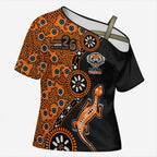 Wests Tigers NAIDOC Week 2026 Cross Shoulder Shirt Aboriginal Lizard Dot Painting - 50 Years of Deadly