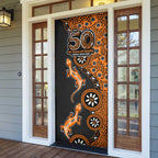 Wests Tigers NAIDOC Week 2026 Door Cover Aboriginal Lizard Dot Painting - 50 Years of Deadly
