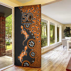 Wests Tigers NAIDOC Week 2026 Door Cover Aboriginal Lizard Dot Painting - 50 Years of Deadly