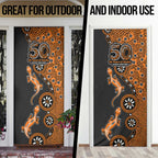 Wests Tigers NAIDOC Week 2026 Door Cover Aboriginal Lizard Dot Painting - 50 Years of Deadly