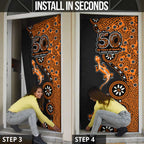 Wests Tigers NAIDOC Week 2026 Door Cover Aboriginal Lizard Dot Painting - 50 Years of Deadly