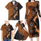 Wests Tigers NAIDOC Week 2026 Family Matching Long Sleeve Bodycon Dress and Hawaiian Shirt Aboriginal Lizard Dot Painting - 50 Years of Deadly