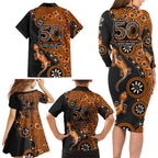 Wests Tigers NAIDOC Week 2026 Family Matching Long Sleeve Bodycon Dress and Hawaiian Shirt Aboriginal Lizard Dot Painting - 50 Years of Deadly