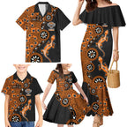 Wests Tigers NAIDOC Week 2026 Family Matching Mermaid Dress and Hawaiian Shirt Aboriginal Lizard Dot Painting - 50 Years of Deadly