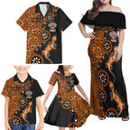 Wests Tigers NAIDOC Week 2026 Family Matching Off Shoulder Maxi Dress and Hawaiian Shirt Aboriginal Lizard Dot Painting - 50 Years of Deadly