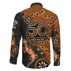 Wests Tigers NAIDOC Week 2026 Family Matching Off Shoulder Short Dress and Hawaiian Shirt Aboriginal Lizard Dot Painting - 50 Years of Deadly