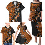 Wests Tigers NAIDOC Week 2026 Family Matching Puletasi and Hawaiian Shirt Aboriginal Lizard Dot Painting - 50 Years of Deadly