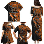Wests Tigers NAIDOC Week 2026 Family Matching Puletasi and Hawaiian Shirt Aboriginal Lizard Dot Painting - 50 Years of Deadly
