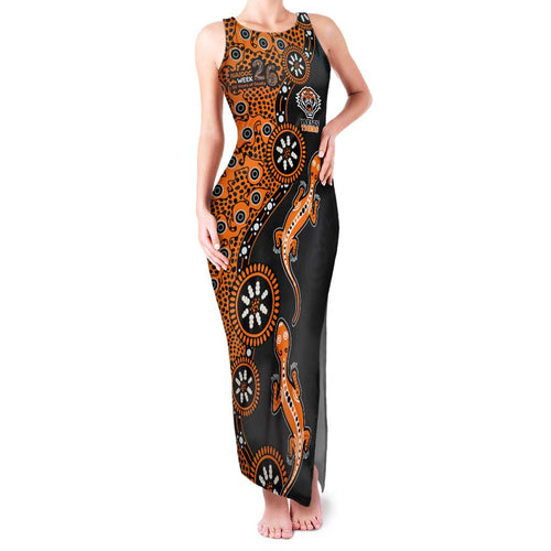 Wests Tigers NAIDOC Week 2026 Family Matching Tank Maxi Dress and Hawaiian Shirt Aboriginal Lizard Dot Painting - 50 Years of Deadly