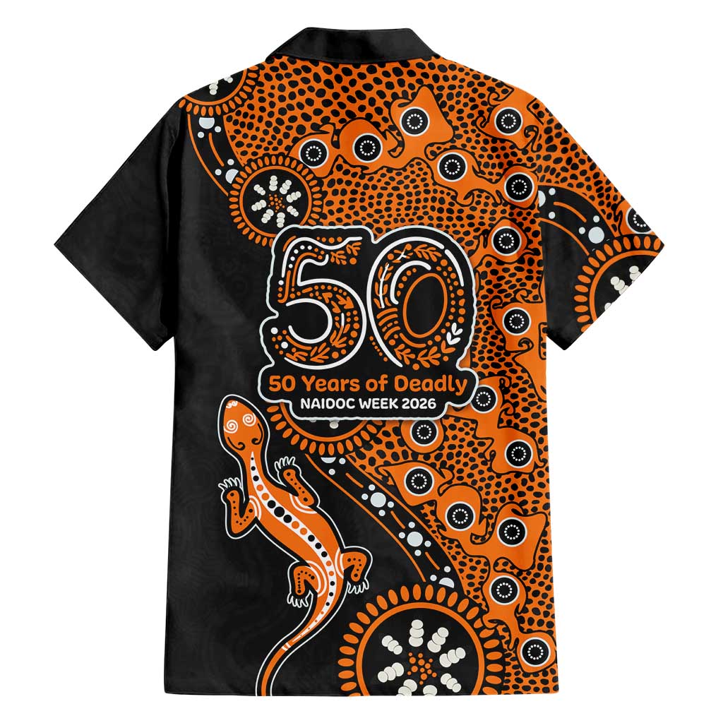 Wests Tigers NAIDOC Week 2026 Hawaiian Shirt Aboriginal Lizard Dot Painting - 50 Years of Deadly
