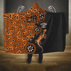 Wests Tigers NAIDOC Week 2026 Hooded Blanket Aboriginal Lizard Dot Painting - 50 Years of Deadly