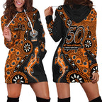 Wests Tigers NAIDOC Week 2026 Hoodie Dress Aboriginal Lizard Dot Painting - 50 Years of Deadly
