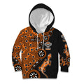 Wests Tigers NAIDOC Week 2026 Kid Hoodie Aboriginal Lizard Dot Painting - 50 Years of Deadly