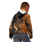 Wests Tigers NAIDOC Week 2026 Kid Hoodie Aboriginal Lizard Dot Painting - 50 Years of Deadly