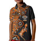 Wests Tigers NAIDOC Week 2026 Kid Polo Shirt Aboriginal Lizard Dot Painting - 50 Years of Deadly