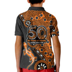 Wests Tigers NAIDOC Week 2026 Kid Polo Shirt Aboriginal Lizard Dot Painting - 50 Years of Deadly