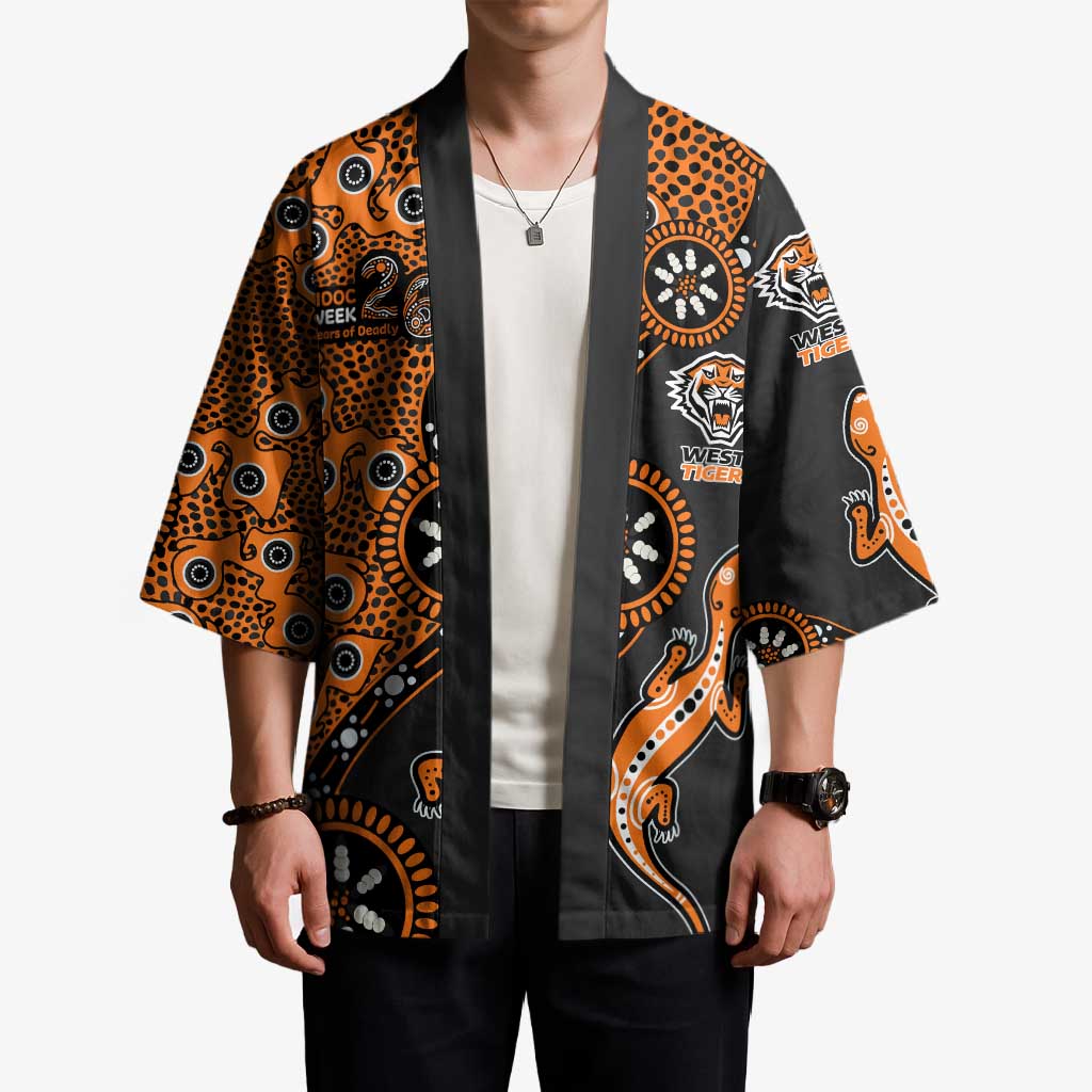 Wests Tigers NAIDOC Week 2026 Kimono Aboriginal Lizard Dot Painting - 50 Years of Deadly