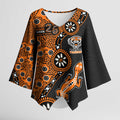 Wests Tigers NAIDOC Week 2026 Kimono Sleeve Blouse Aboriginal Lizard Dot Painting - 50 Years of Deadly