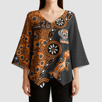 Wests Tigers NAIDOC Week 2026 Kimono Sleeve Blouse Aboriginal Lizard Dot Painting - 50 Years of Deadly