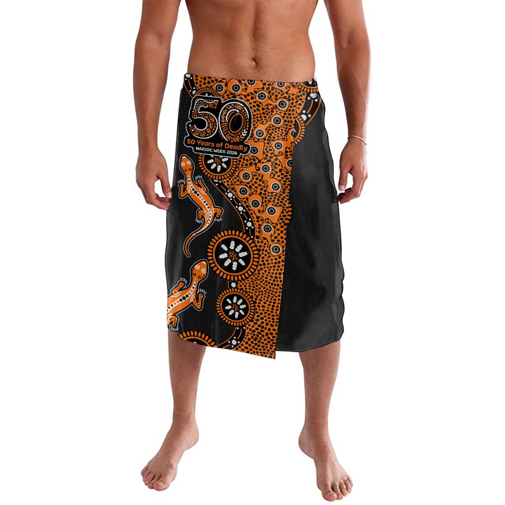 Wests Tigers NAIDOC Week 2026 Lavalava Aboriginal Lizard Dot Painting - 50 Years of Deadly