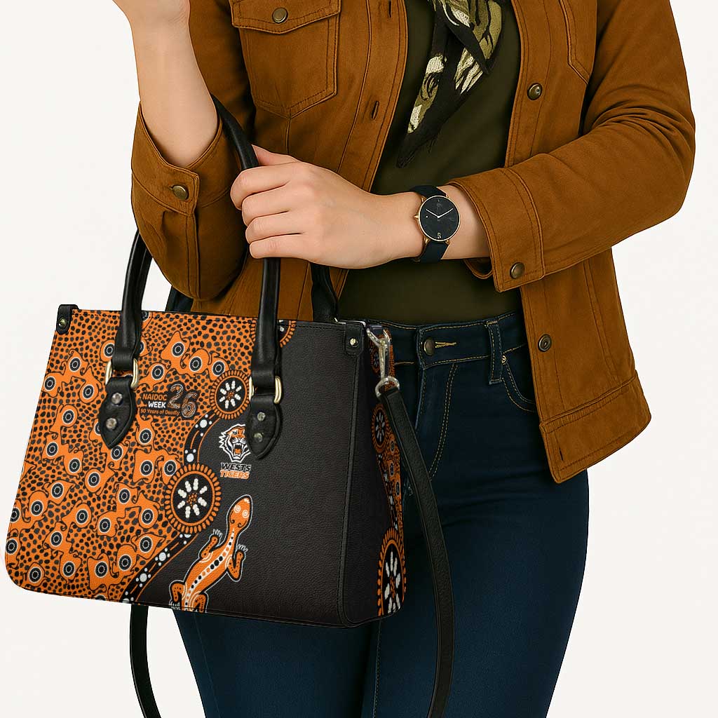 Wests Tigers NAIDOC Week 2026 Leather Bag Aboriginal Lizard Dot Painting - 50 Years of Deadly
