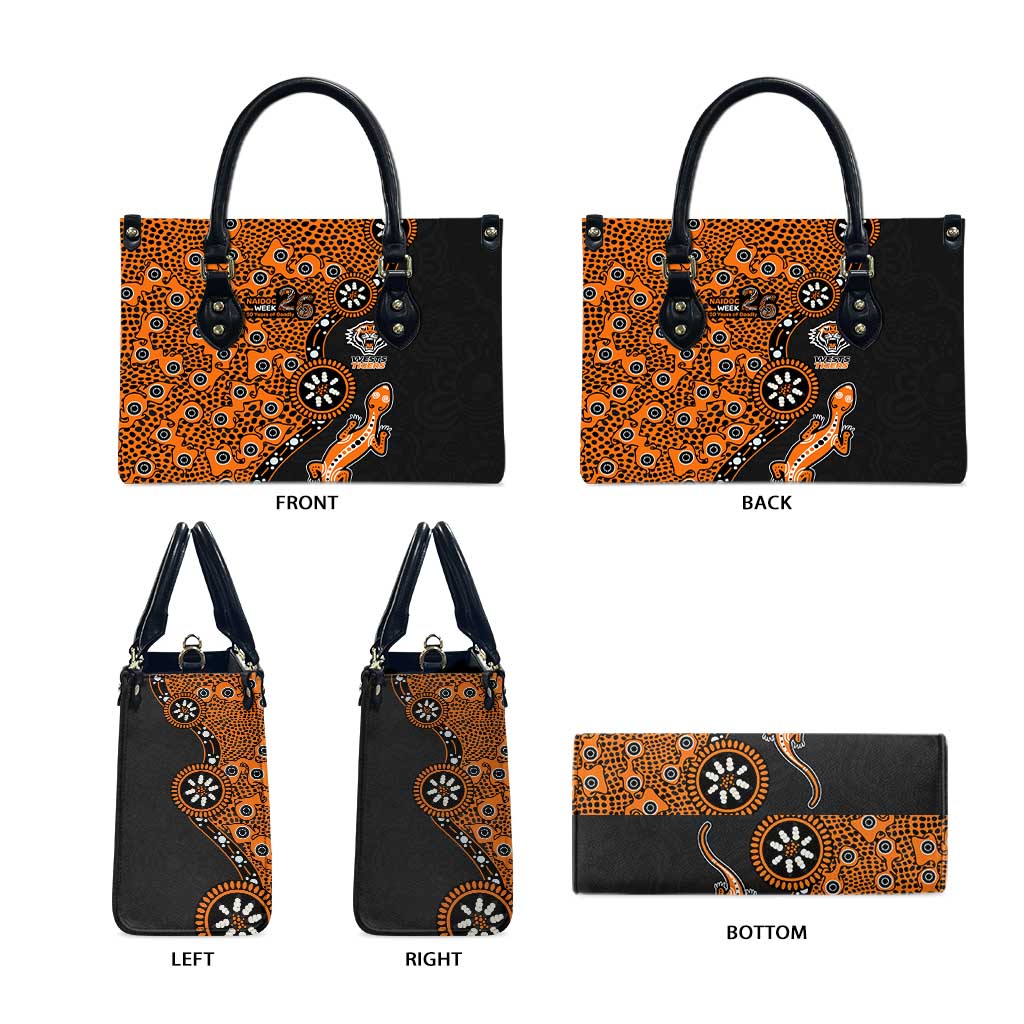 Wests Tigers NAIDOC Week 2026 Leather Bag Aboriginal Lizard Dot Painting - 50 Years of Deadly
