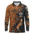 Wests Tigers NAIDOC Week 2026 Long Sleeve Polo Shirt Aboriginal Lizard Dot Painting - 50 Years of Deadly