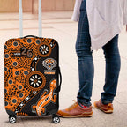 Wests Tigers NAIDOC Week 2026 Luggage Cover Aboriginal Lizard Dot Painting - 50 Years of Deadly
