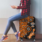 Wests Tigers NAIDOC Week 2026 Luggage Cover Aboriginal Lizard Dot Painting - 50 Years of Deadly