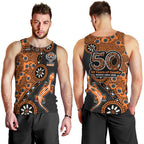 Wests Tigers NAIDOC Week 2026 Men Tank Top Aboriginal Lizard Dot Painting - 50 Years of Deadly
